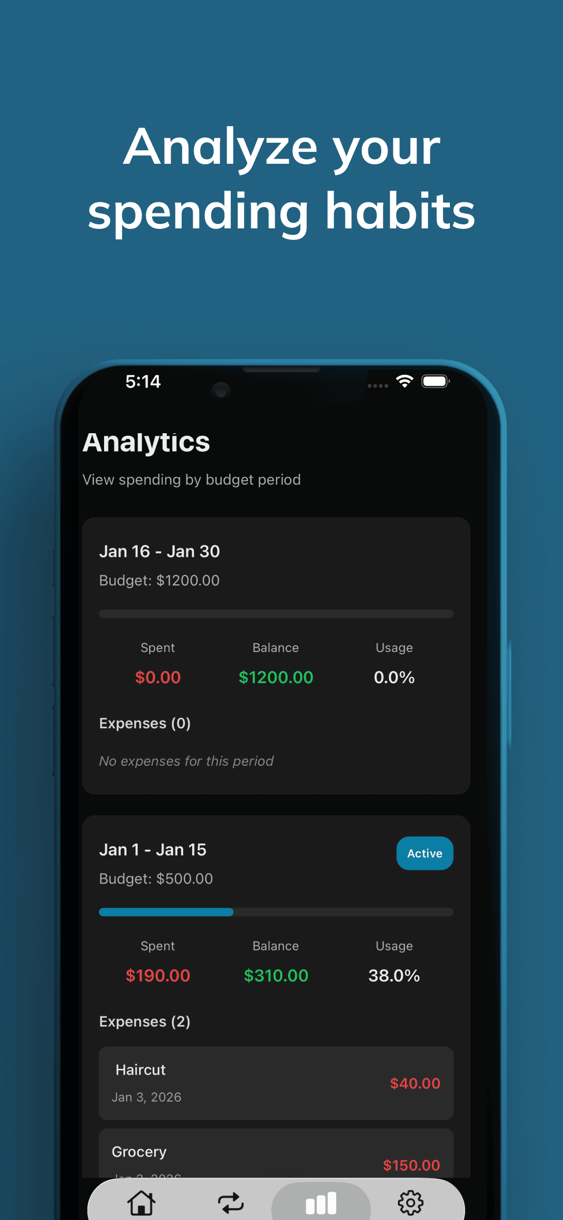 Cycle Budget Planner Screenshot 4