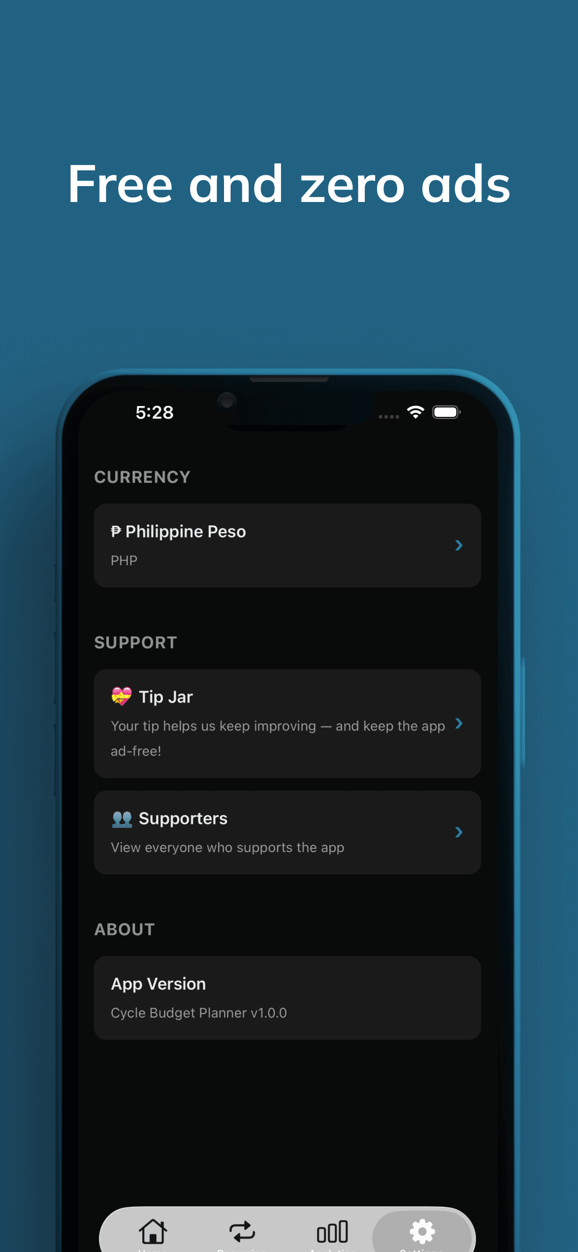 Cycle Budget Planner Screenshot 6